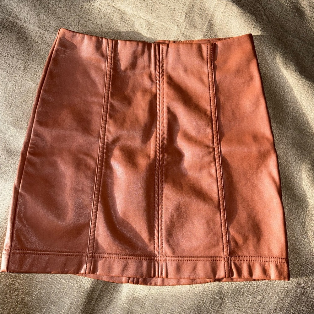 Tinseltown Brown Mini Skirt